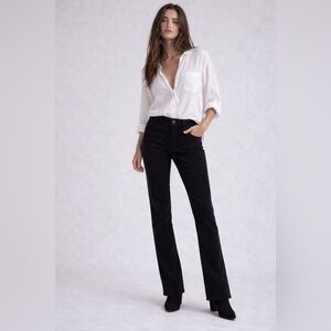 MIH marrahkesh Y2K mid rise kick flare Women's Dark Blue Jeans